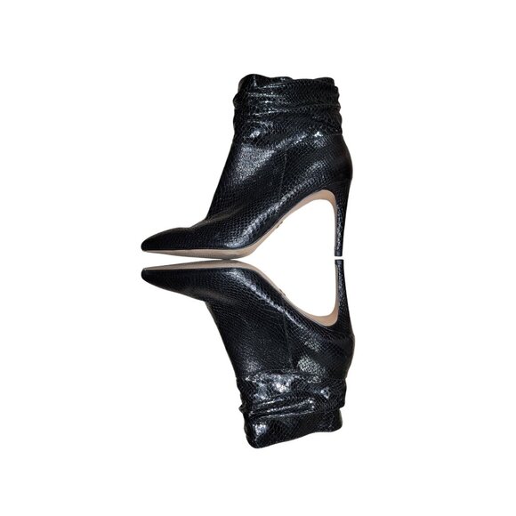 XOXO Womens Taylor Black Snake Print Ankle Boots - Women's 8 - Picture 4 of 10